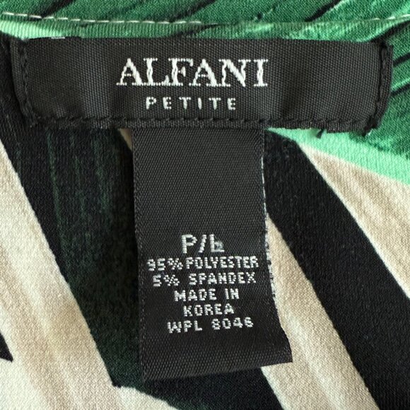 Alfani Petite Palm‎ Print 3/4 Sleeves Size PL - Picture 5 of 6